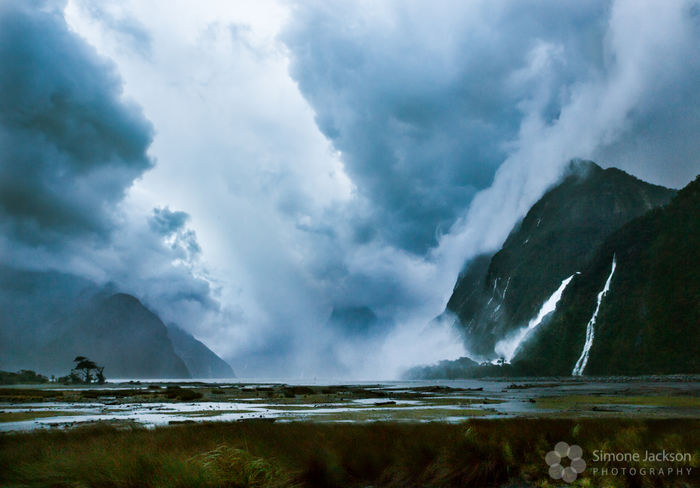 Milford Sound - two storms colliding Milford Sound - two storms colliding